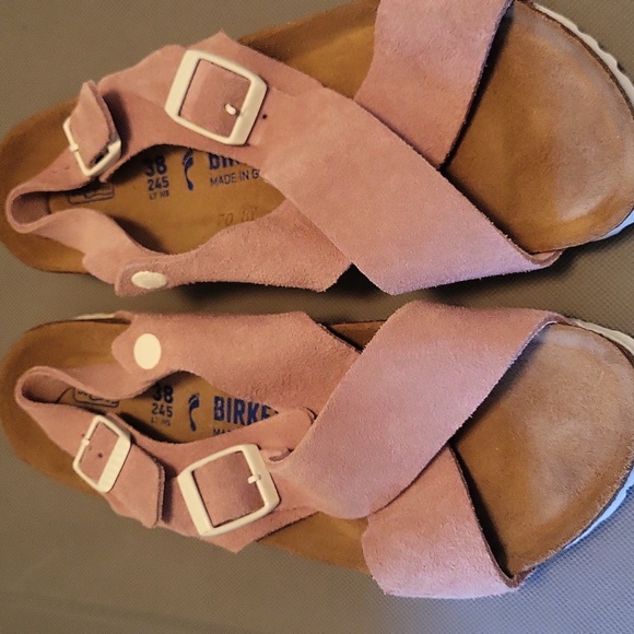 Birkenstock Tulum Sandals WO's 38 LNC Suede Light Rose